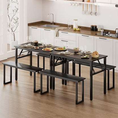 Need Office Computer Desk -35.8 L Sturdy and Heavy Duty Folding Laptop Table,Writing Table/Home Office Desk/Sewing Table, No Assembly Required, Black & Black Frame - color: Black & Black Frame, size: 35.8inch