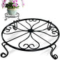 NSYOOMH 1 pack 10"-12" Metal Plant Stand Outdoor, for Flower Pot Heavy Duty Potted Holder Round Wrought Rustproof Iron Planter Stand, plant Stands Indoor Clearance and Outdoor patio - 10 Inches Black