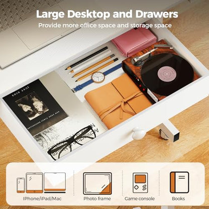 COMHOMA Small Standing Desk Adjustable Height Small Computer Desk Mobile Portable Rolling Laptop Table with Wheels 32" Computer Workstation Sit Stand Desks Portable Standing Table Treadmill desks - color: Cf-white