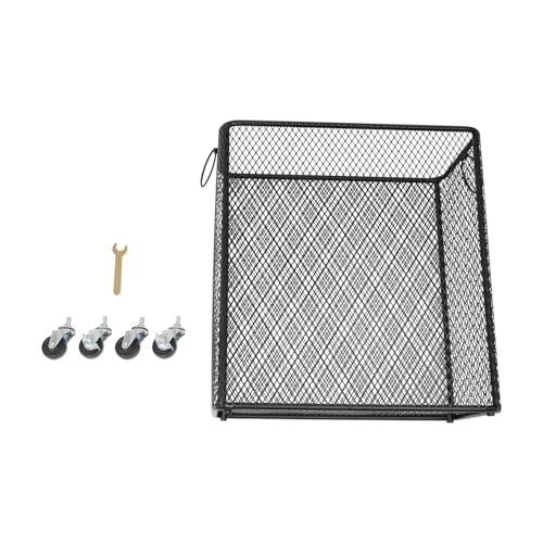 Rolling Laundry Basket, Large Capacity Metal Laundry Hamper with Wheels, Heavy Duty Iron Mesh Hamper Cart for Home Bathroom Bedroom Laundry Room (Black, Rectangular) - color: Black, size: Rectangular