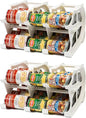 FIFO Can Tracker 2-Pack - 2-Tier Rotating Food Can Organizer for Pantry, Expandable Soda Can Storage for Kitchen, Holds 30 Cans of Food or Soda - size: 2 Pack, style: 30 can