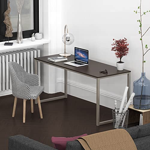 SHW Mission 55-Inch Home Office Computer Desk, Espresso - color: Espresso, size: 55-Inch