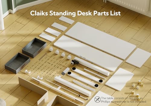 Claiks Standing Desk with Drawers, Stand Up Electric Standing Desk Adjustable Height with Storage Shelf and Splice Board, 48 Inch, White - color: White, size: 47.2×23.6