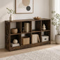 8-Cube Farmhouse Bookcase, Display Bookshelf, Book Shelf, 11.8 x 47.6 x 26.8, for Bedroom, Living Room, Home Office, Amber Pine - color: Amber Pine, size: 8 Cube