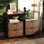 VINGLI Nightstands Set of 2 with Fabric Drawers, Walnut Nightstand with Charging Station, Night Stands Fluted Bedside Tables/End Tables with Charger Station, Side Table Bedroom, Small Night Stand - color: Walnut, size: 15"W-2 Drawer 1 Shelf