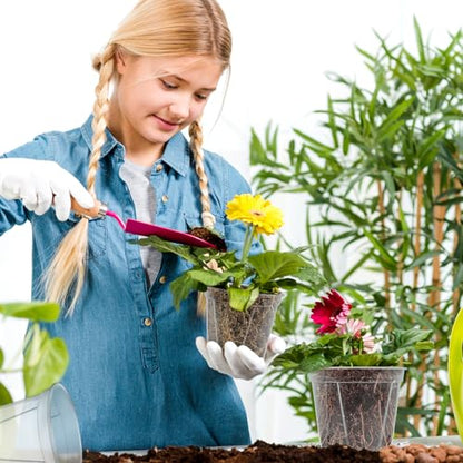 10.6 Inch Large Clear Nursery Pots with Drainage Holes, 2.7 Gal 10 Pack Transparent Plastic Plant Pots, Ideal for Orchids, Seedlings, Repotting & Observing Root Growth & Soil Moisture - size: 10 inch