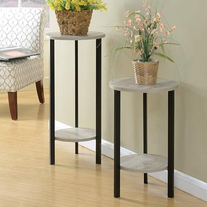 "Convenience Concepts Graystone 31"" Plant Stand, Faux Birch / Black" (111253) - color: Faux Birch/Black