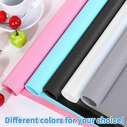 Bloss Shelf Liners, Non Adhesive EVA Drawer Mat Liners Roll for Bathroom, Kitchen, Desks, Deco Shelves 12x59 inch-Grey - color: Gray, size: 12"W x 59"L