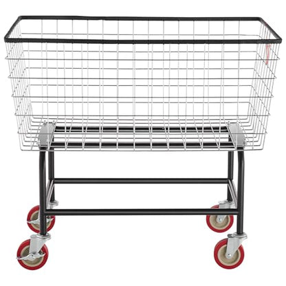 VEVOR Wire Laundry Cart, 3.8Bushel Wire Laundry Basket with Wheels, 32.5''x21.3''x29.9'', Commercial Laundry Basket, Steel Frame with Chrome Finish, 4'' Casters, Wire Cart for Laundry - size: 3.8 Bushel--32.5''x21.3''x29.9''