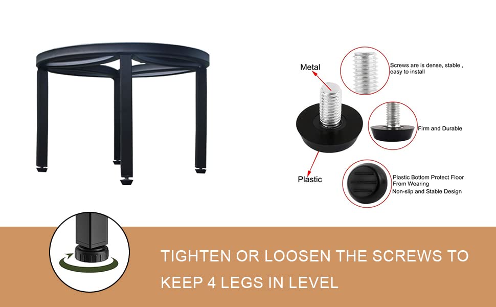 Zhongma Set of 4 Fully Assembled Metal Plant Stand for Heavy Potted Plant for Home Indoor and Outdoor, 220 LBS Capacity & Heavy Duty Construction, Sturdy Plant Riser without Installation Required - size: Set of 4 Metal Plant Stand