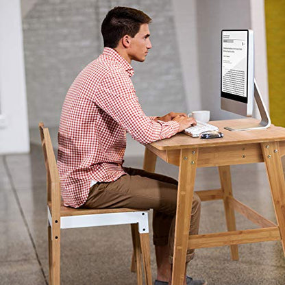 Nnewvante 31.5" Bamboo Writing Desk, Home Office Computer Desk with Drawer | Compact Modern Simple Style, Study Table with Storage for Small Spaces - size: 31.5''-Bamboo