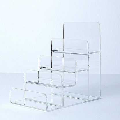 Acrylic Wallet Display Stand Purse Handbag Organizer, Clear Jewelry Riser Display Stand Purse Display Rack, Acrylic Display Shelf for Cosmetic Perfume Jewelry Sunglasses Handbag (4 Tier) - size: 1PCS-4 Tier