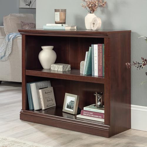 Sauder Miscellaneous Storage 2-Shelf Bookcase/ book shelf, Select Cherry finish - color: Select Cherry Finish