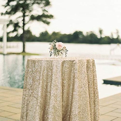 ShiDianYi 50''x50'' Square Matte Gold Sequin Tablecloth Select Your Color & Size Can Be Available ! Sequin Overlays, Runners, Gatsby Wedding, Glam Wedding Decor, Vintage Weddings - color: Matte Gold, size: 50" x 50" (Square)