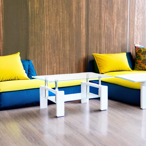 Living Room Rectangle Coffee Table, Tea Table Suitable for Waiting Room, Modern Side Coffee Table with Wooden Leg, Glass Tabletop with Lower Shelf, White 39.5 * 23.5 * 17.5 - color: White