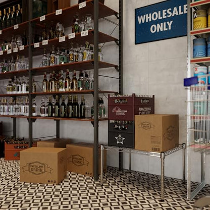 21" Deep x 24" Wide x 14" Height Wire Shelving Kit | 1-Tier | NSF Commercial Storage Rack Unit - size: 21" Deep x 24" Wide
