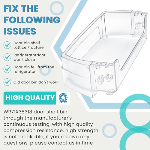 WR71X38318 Refrigerator Door Shelf Bin Compatible for G-E Refrigerator | WR71X24428 4975917 AP7175677 PS16619590 EAP16619590 Parts-by MIFLUS