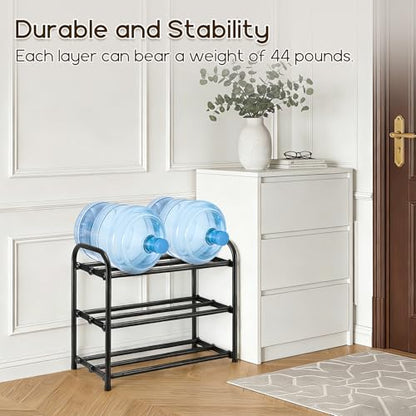 3-Tier Expandable Shoe Rack, Adjustable Shoe Shelf Storage Organizer Durable Metal Free Standing Shoe Rack for Entryway Closet Doorway (Black) - size: 3 Tier