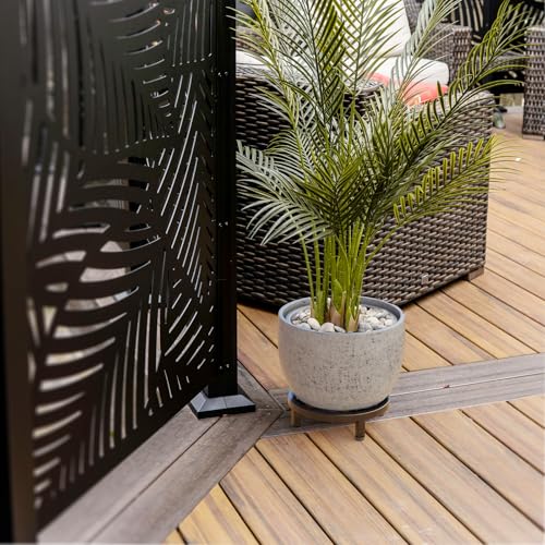 Zhongma 2 Pack 8.7" Fully Assembled Sturdy Potted Plant Stand Flower Pot Holder Heavy Duty Construction, Low Plant Stand for Home Indoor and Outdoor, Sturdy plant riser and saucer without Installation Required - size: 2 Pack 8.7" Metal Plant Stand