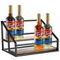 YQBRAO 2-Tier Coffee Syrup Organizer - 8 Bottle Rack for Coffee Bar, Kitchen Station - Stand and Holder for Syrup, Wine, Dressing - size: 2 Tier 8 Bottle Syrup Rack - 1 Pack