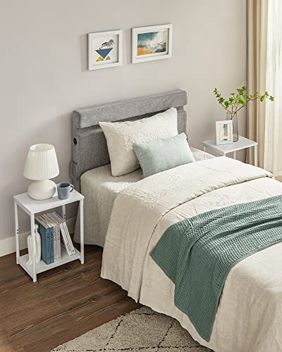 VASAGLE Side Tables Set of 2, Small End Table, Nightstand for Living Room, Bedroom, Office, Bathroom, White ULET272W14 - color: White