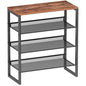 CHEMPFR Industrial Shoe Rack - Sturdy Steel Entryway Shoe Organizer with Spacious Top - Strong Mesh Shoe Storage Shelves - Adjustable Shoe Stand for Closet Organization (4-Tier) - size: 4-Tier
