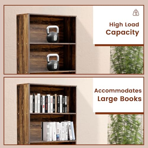 GRUSIGN 71" Tall 6-Tier Bookshelf, Large Open Display Bookcase with Ample Storage, Floor Standing Book Shelf for Living Room, Home Office, Bed Room, Brown - color: Brown