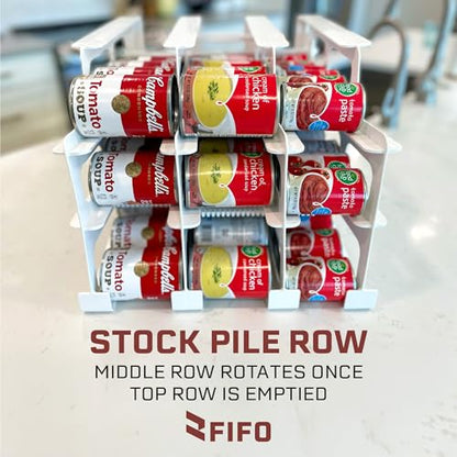FIFO Pantry Storage Organizer Dispenser Rack for Canned Goods/Drinks, 54-Can Capacity - size: 1 Pack, style: 54 can