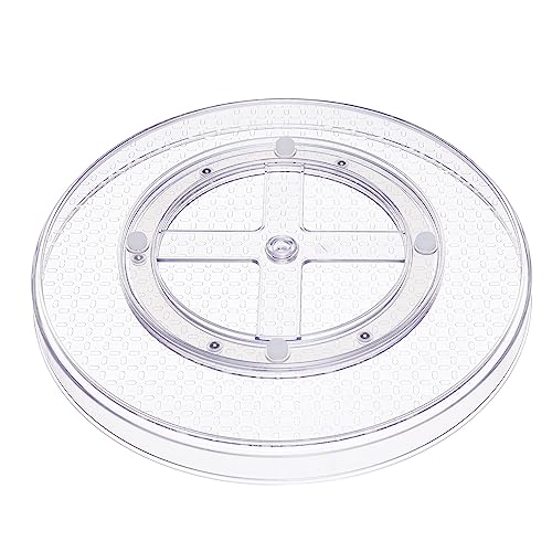 Amazon Basics Clear Lazy Susan Turntable Organizer for Organization, 12-Inch (Pack of 8) - size: 12" Diameter, 2 Tier, 8-Pack