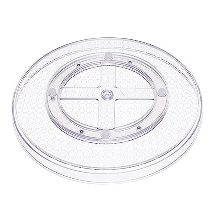 Amazon Basics Clear Lazy Susan Turntable Organizer for Organization, 12-Inch (Pack of 8) - size: 12" Diameter, 2 Tier, 8-Pack