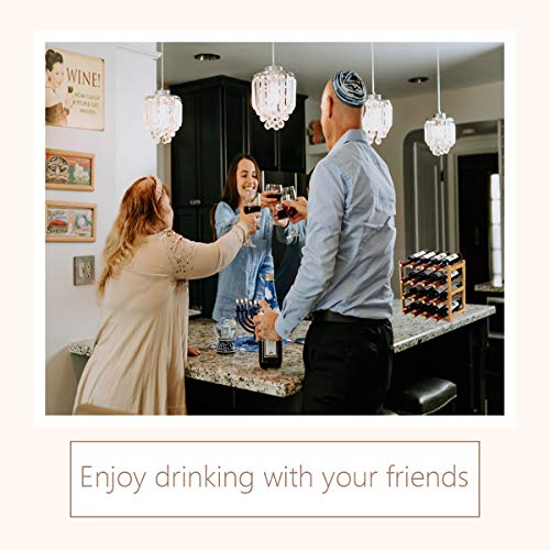 Bamboo Wine Rack, Sturdy and Durable Countertop Wine Storage Cabinet Shelf for Pantry - 4 Tiers 16 Bottle Wine Rack - color: 4 Tier Natural