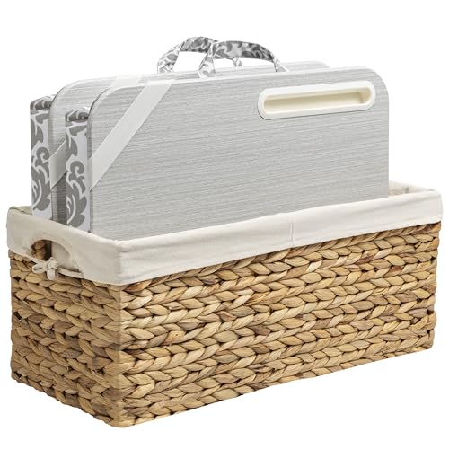 LAPGEAR Designer Lap Desk – Gray Damask, 2-Pack with Storage Basket - color: Gray Damask, size: 2-Pack + Basket