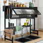 ASIEIT Dish Drying Rack, 3-Tier Over The Sink Dish Drying Rack, 33.5" Over Sink Dish Rack for Small Kitchen, Space-Saving Dish Rack with Cover, Baskets, Utensil, Large Sink Storage Organizer Black