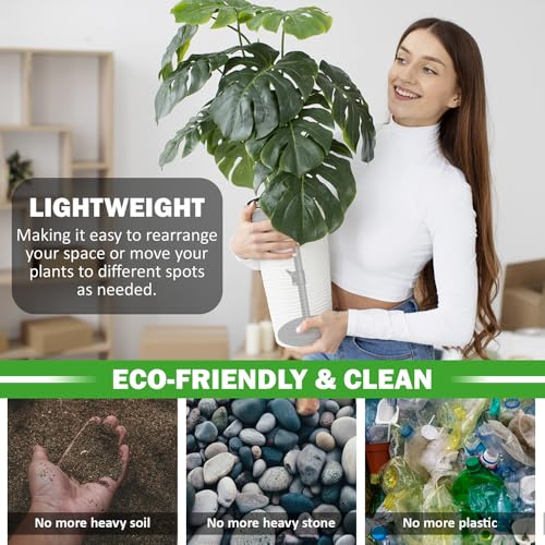 Adjustable Pure Iron Planter Inserts, 7-25” Plant Risers for Inside Pots, Planter Fillers for Large Pots, Indoor & Outdoor Insert with 8-10” Top & 6-10” Base (10 wide top. 10wide base) - size: 10 wide top. 8wide base