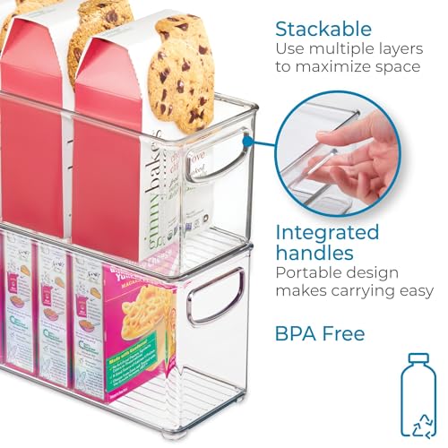 iDesign Clear Plastic Stackable Storage Bin Organizer | Slim, Tall, Narrow, For Kitchen or Pantry - style: Pack of 1