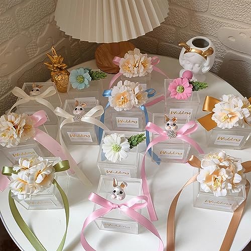 KissYou Small Acrylic Box Clear Display Case Plastic Square Cube 2 Packs Candy Box with Lid Jewelry Storage Contanier - size: 1.77 x 1.77 x 1.77 Inch