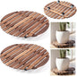 Novabright 25" Wooden Rolling Plant Heavy Duty Dolly Caddy with Locking Wheels Heavy Duty Wooden Plant Dolly Mobile Stand for Large Pots Small Furniture Outdoor(2 Pcs) - size: 25 Inch
