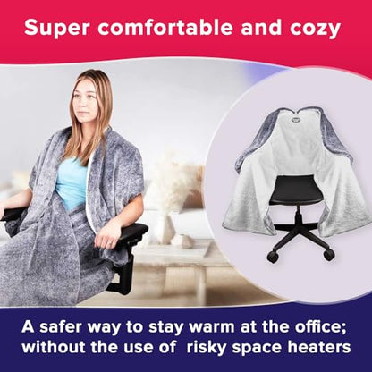 The Original Office Chair Blanket by SnuggleBack; Cozy Comfy Office Desk Chair Wrap Attaches for Hands-Free Warmth. Stay Warm In The Winter or Summer. (Raspberry Pattern Fleece) - color: Raspberry Pattern Fleece