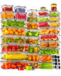 KEMETHY 70 PCS Food Storage Containers with Lids(35 Containers & 35 Lids), BPA-Free Plastic Food Containers for Kitchen Storage, Leak Proof, Reusable Meal Prep Containers with Labels & Pen - color: 70 PCS
