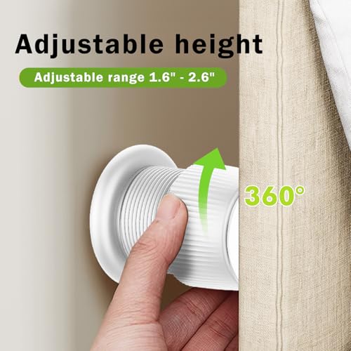 Microwave Risers - Adjustable Height (1.6in-2.6in) Microwave Oven Feet, 4-Pack Non-Slip Microwave Cooling Stand for Small Appliances (Microwave, Air Fryer) & Furniture (Sofa, Table) White - color: White
