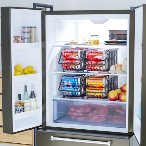Soda Can Organizer of 4 Pack,Stackable Can Organizer For Pantry, Soda Storage, Soup Soda Can Dispenser, Can Storage Rack for Pet Food Cans