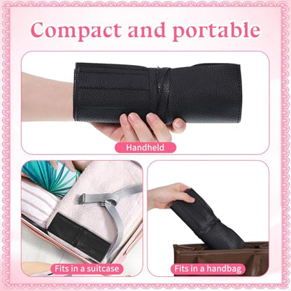 Makeup Brush Holder Travel Makeup Brush Bag Make Up Brushes Roll Organizer with Belt Strap Cosmetic Pouch Case for Women