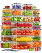 KEMETHY 60 PCS Food Storage Containers with Lids, Plastic Food Containers | BPA-Free, Leak Proof, Reusable, Microwave/Dishwasher Safe Meal Prep Containers with Labels & Pen, 30 Containers & 30 Lids - color: 60 PCS