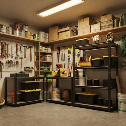 Garvee 48" W Heavy Duty Garage Storage Shelves, 4 Tier Adjustable Metal Shelving Units, 2560 LBS Capacity, 48" W x 24" D x 60" H Utility Rack Shelf for Warehouse Basement Pantry Kitchen