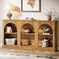 Tribesigns Farmhouse Console Table, 63-Inch Long 3-Tier Entryway Table with Storage, Wooden Rectangular Sofa Table Behind The Couch for Entrance, Hallway, Living Room, Natural Wood - color: Natural Wood