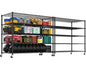 PrimeZone 5 Tier 80.7" Hx55.5 Wx24 D Wire Shelving with Wheels 3000lbs NSF Certified Storage Shelves Heavy Duty Metal Shelf Adjustable Rolling Rack Commercial Garage Restaurant Warehouse Kitchen 2Pcs - size: 55.5" W x 24" D x 80.7" H