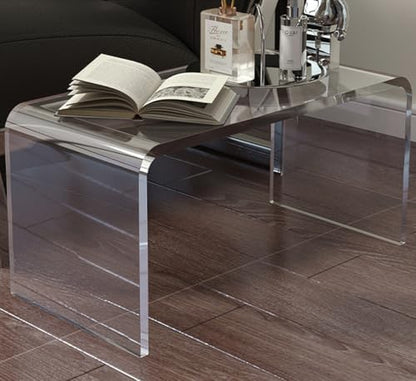 Acrylic 24" Small Table-Multipurpose Modern Furniture for Use as Lap desks, Acrylic Side Table or End Table in Living Rooms, Bedrooms and Offices - size: 14"D x 24"W x 12"H