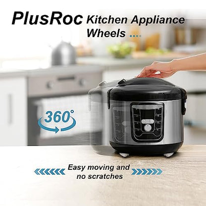 PlusRoc 12 Pack Self Adhesive Caster Wheels for Appliance, Load Capacity 14LBS Per Wheel, Mini Swivel Wheels Sliders Roller for Stand Mixers Air Fryers - style: Nylon Ball
