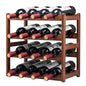Bamboo Wine Rack,4 Tier, Wine Bottle Holder, Hold 16 Bottles for Home Kitchen, Dinging Room, Pantry, Cabinet, Bar - color: 4 Tier Brown