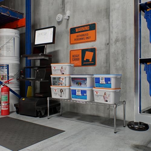 14" Deep x 48" Wide x 14" Height Wire Shelving Kit | 1-Tier | NSF Commercial Storage Rack Unit - size: 14" Deep x 48" Wide